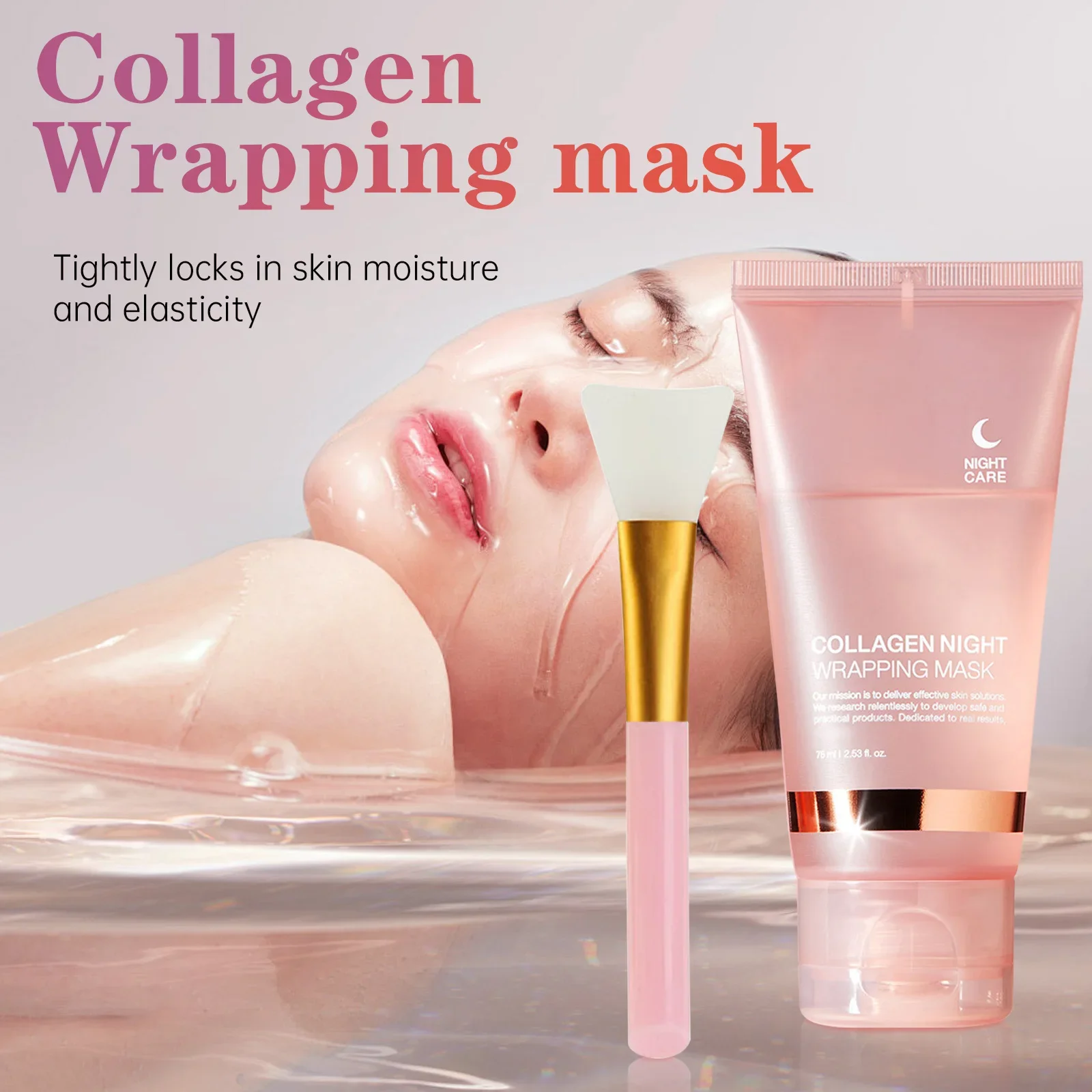 

Collagen Overnight Wrapping Peel Off Facial Mask Set Triple Collagen Night Wrapping Mask Deeply Hydrates Firmer Reduces Dullness