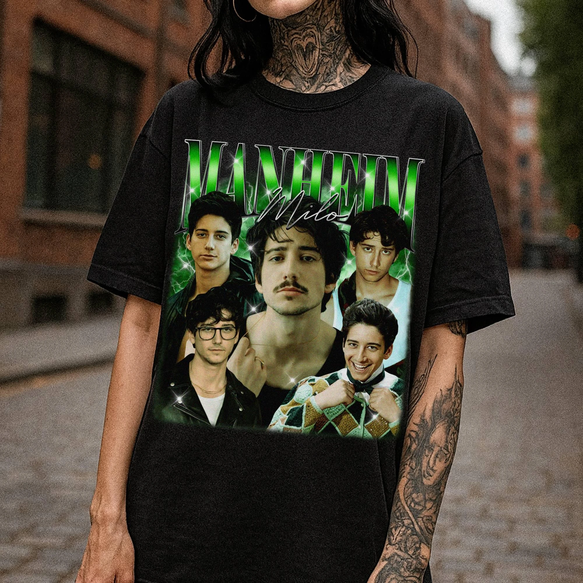 Milo Manheim Printed Women's T-shirt Spring/Summer Fashion Trend Pure Cotton Top Neutral Short Sleeve T-shirt