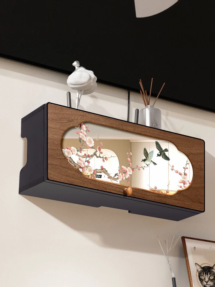Wireless Router Stand WiFi Storage Rack Organizer Box TV Cabinet Set-Top Box Cable Concealer