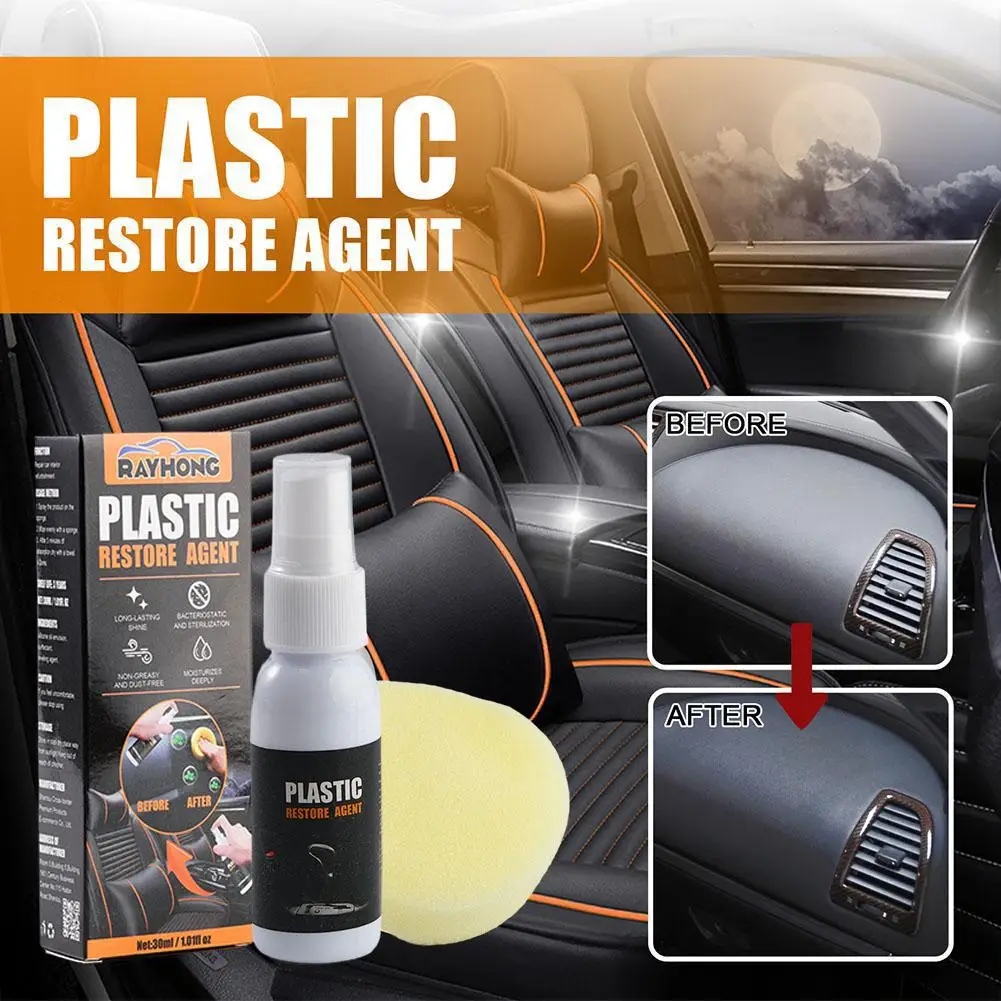 

30ml Automotive Plastic Parts Refurbishing Agent Plated Instrument Panel Polishing Crystal Wax Plastic Automotive Coating A P4C9