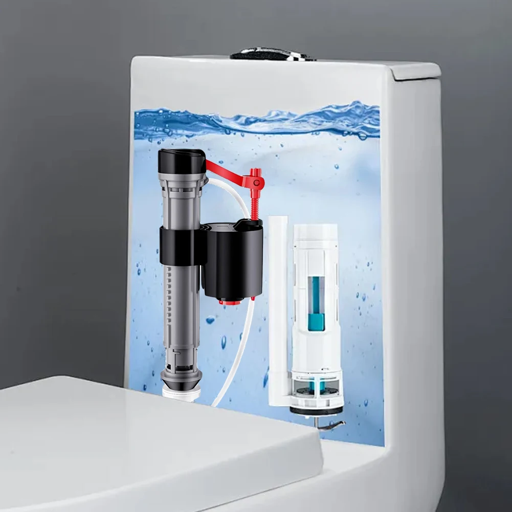 Universal Toilet Fill Valve Adjustable Height Tank and Bowl Water Control 19.5-30.5cm Toilet Fill Valve Fits Most Toilets