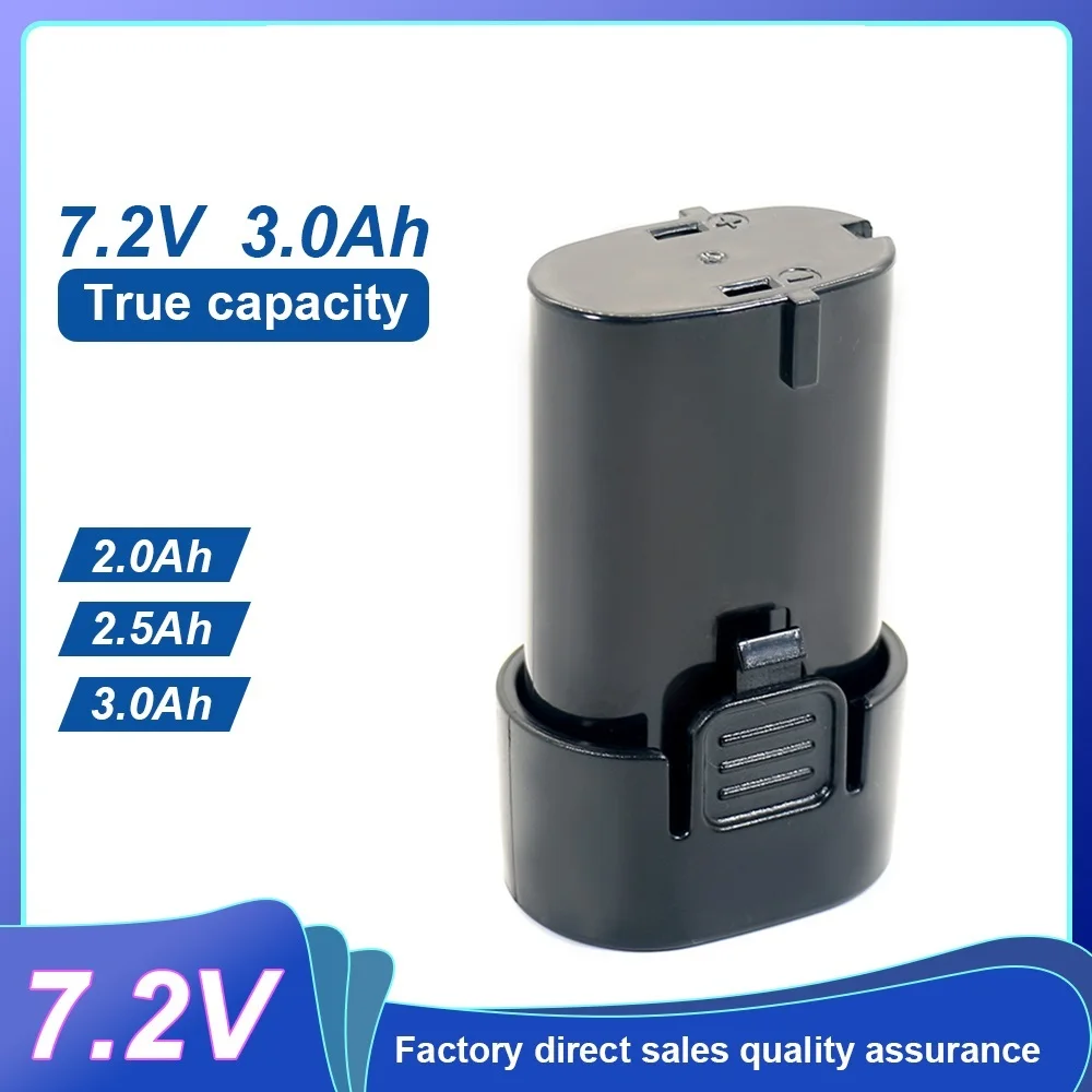 

100% New Suitable for Makita 7.2V 3000mAh Universal New Rechargeable Lithium Battery Model BL7010 BL7015 DF010 TD021DSE