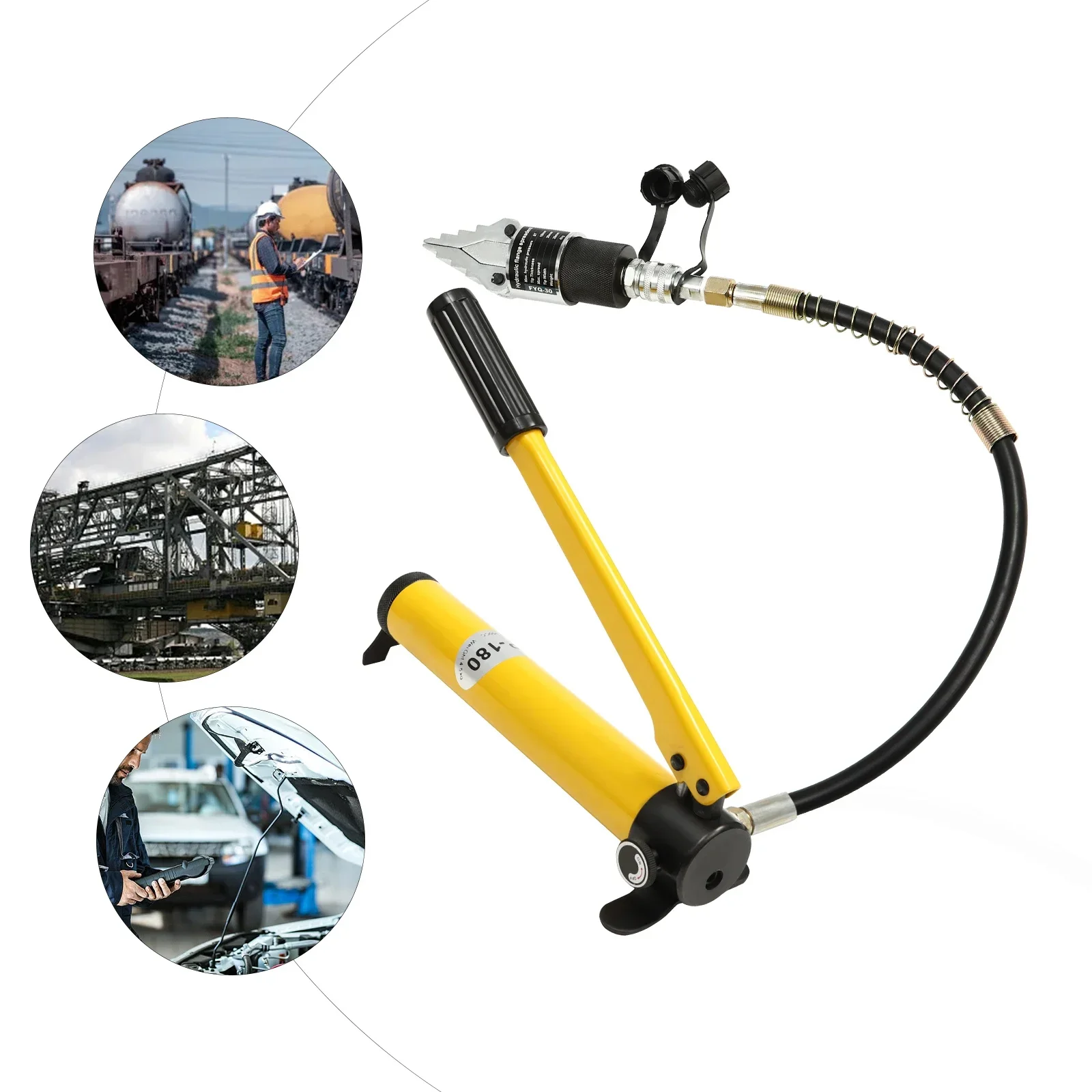 Гидравлическое давление 8T, ход 30 мм, разбрасыватель фланцев, ручной гидравлический насос, фланцевый сепаратор, наконечник толщиной 10 мм для обслуживания трубопровода