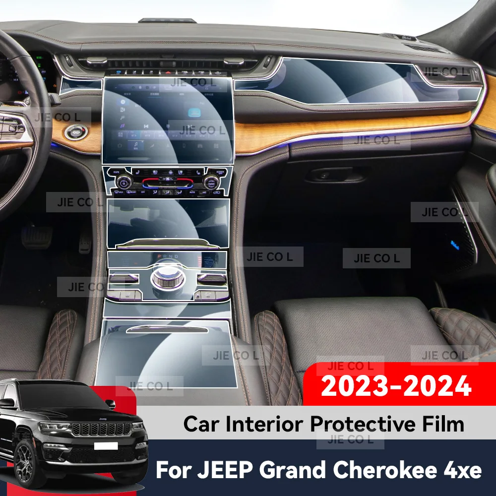 Auto Central Control Screen TPU Navigation Anti Scratch Interior Protection Film GPS For JEEP Grand Cherokee 4xe 2023 2024