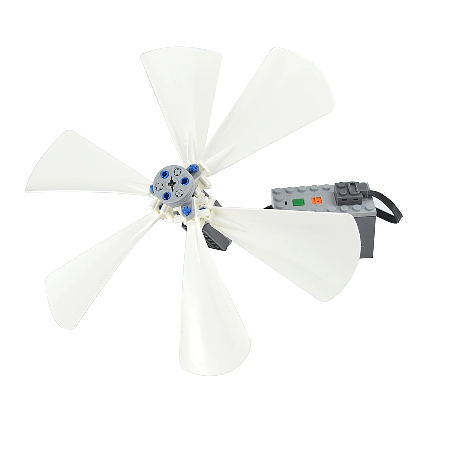 MOC-Bausteine, Propeller, 1 Flügel, 14L, mit zwei Stiftlöchern, Achsen, Bausteine, EV3-Technikteile, Spielzeug für Windventilatoren, kompatibel mit 89509. – Detail 2
