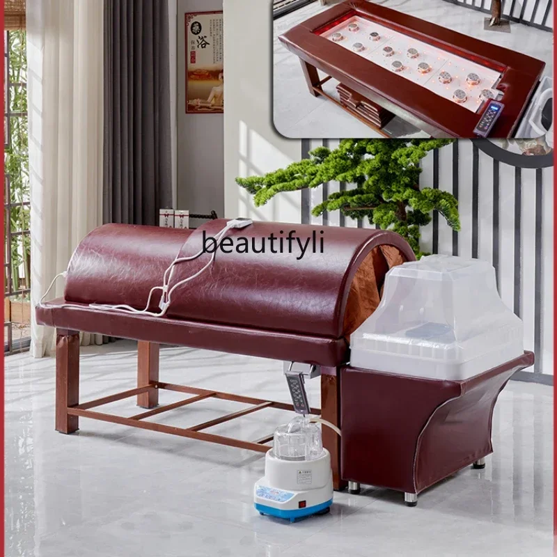 Q181 Smoke-Free Moxibustion Bed Automatic Fumigation Physiotherapy Bed Whole Body Moxibustion Beauty Salon Massage Bed