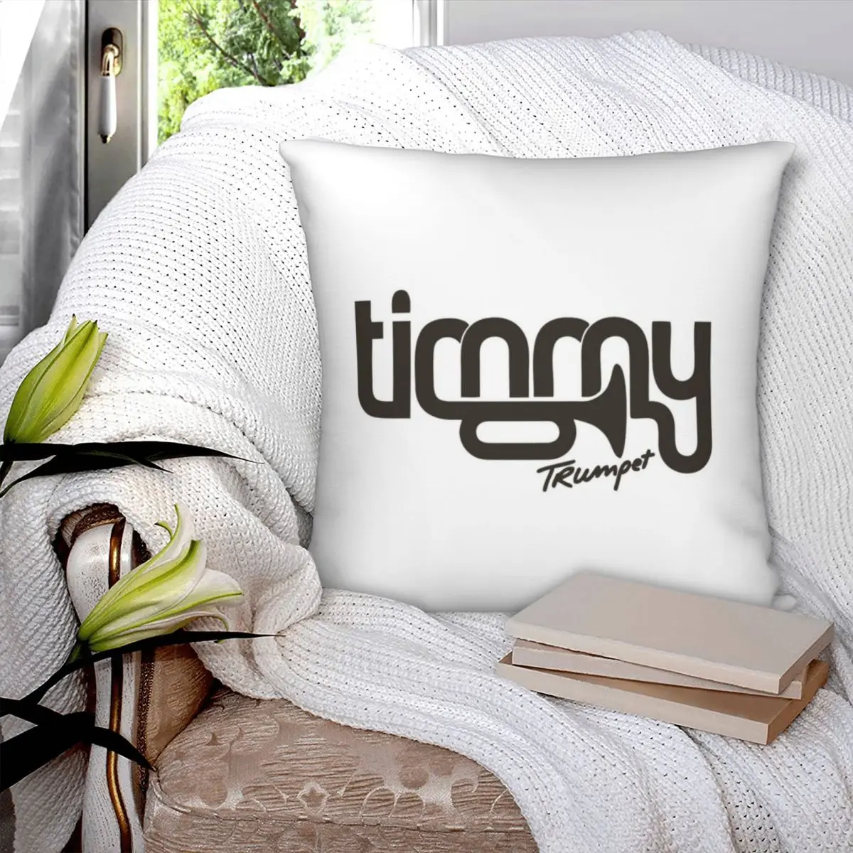 Timmy Trumpet Design Square Pillowcase Polyester Pillow Cover Velvet Cushion Decor Comfort Throw Pillow For Home Car