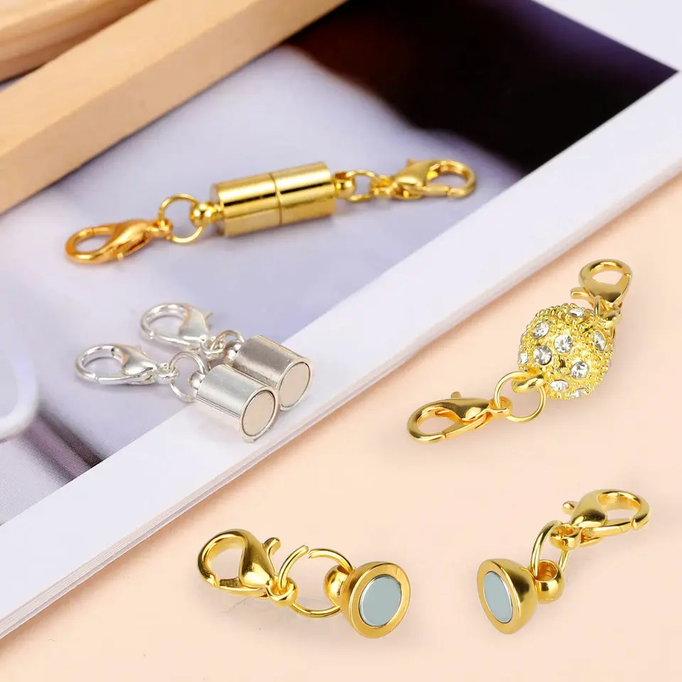 24PCS Strong Magnetic Jewelry Clasps with Lobster Clasp
