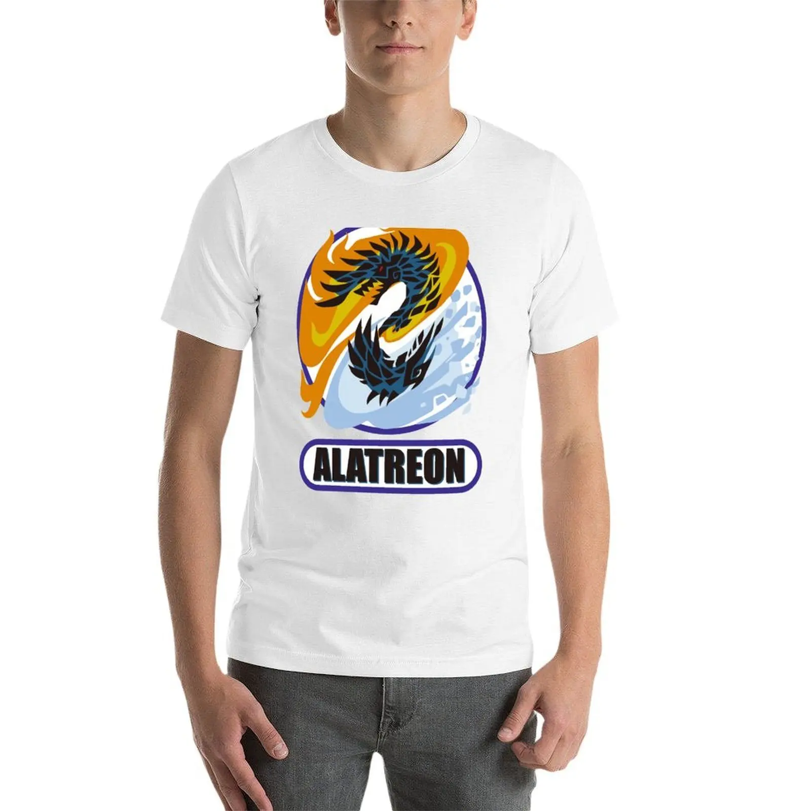 Monster Hunter World Iceborne - Alatreon T-Shirt black cotton t-shirt plain for man package man t shirts cotton T-Shirt #4