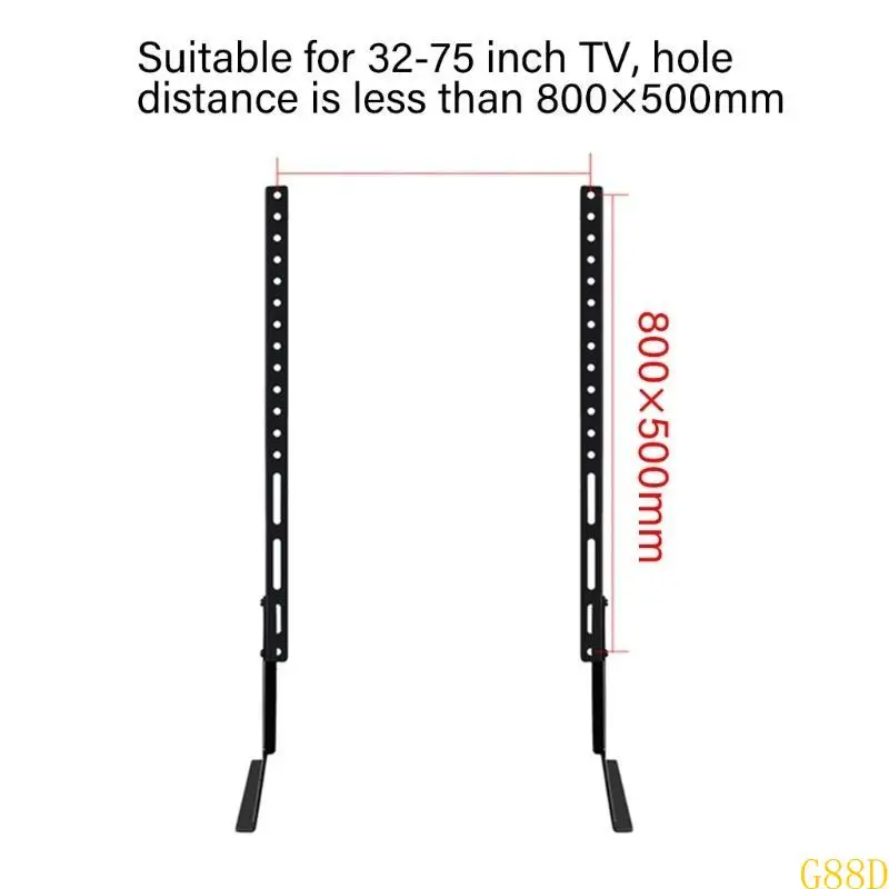 G88D Replacement Stand Base for 26 75inch Screens Height Adjustable Supports Up to 88Ibs