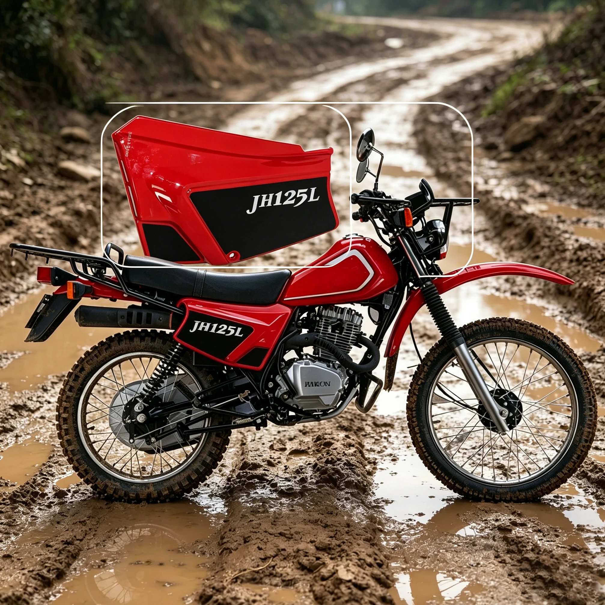 Motorcycle Side Body Cover For Honda Jialing Zonsheng for XL125 JH125L JH150L ZS150GY Battery & Tool Side Plastic Faring Panels