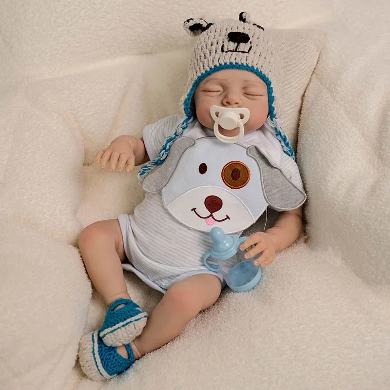 18inch Reborn Baby Doll Twins Irys and Lily Handmade 3D Skin Multiple Layers Painting Collectible Lifelike Art Doll