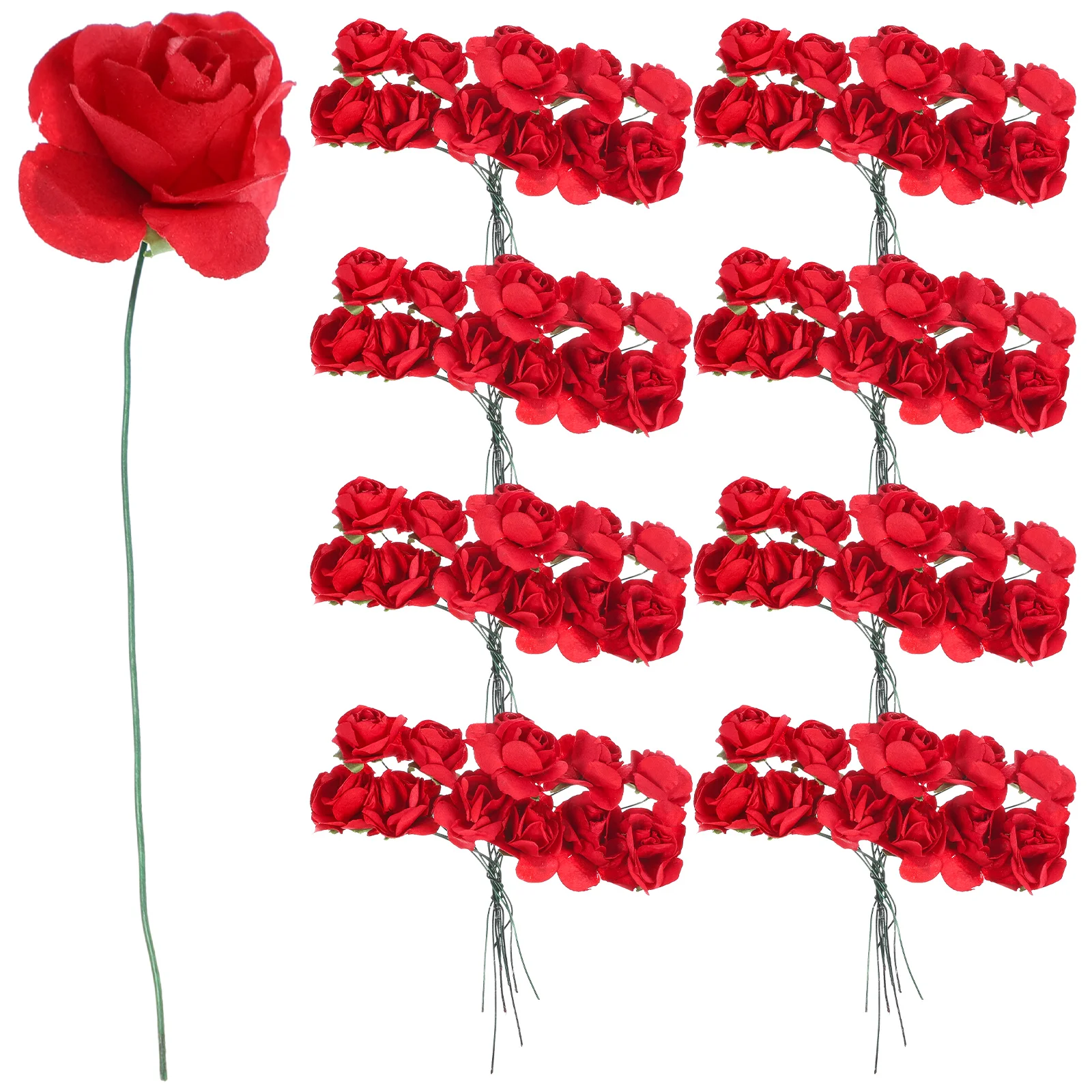 

144 Pcs Decor Paper Home Store RestaurantFlowers Diy Rose Artificial Flowers Bulk Artificial Rose Creative Photo Gift