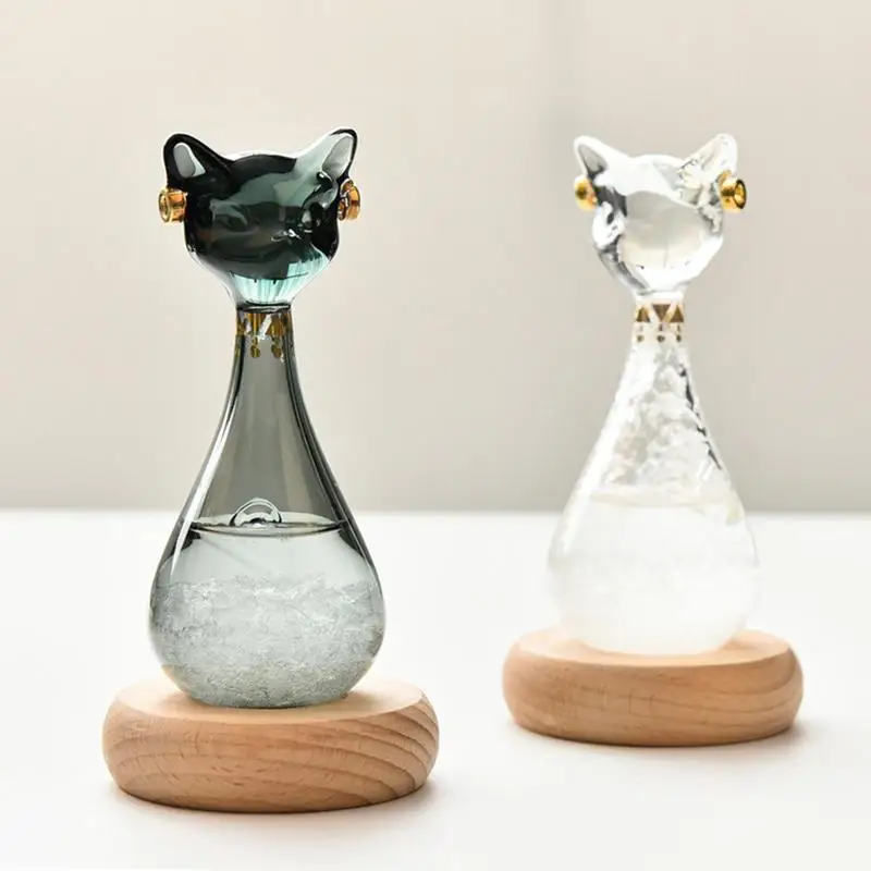 Storm Glass Weather Predictor Anderson Cat Barometer Forecaster Weather Station Cloud Storm Crystal Weather Forecast Bottle