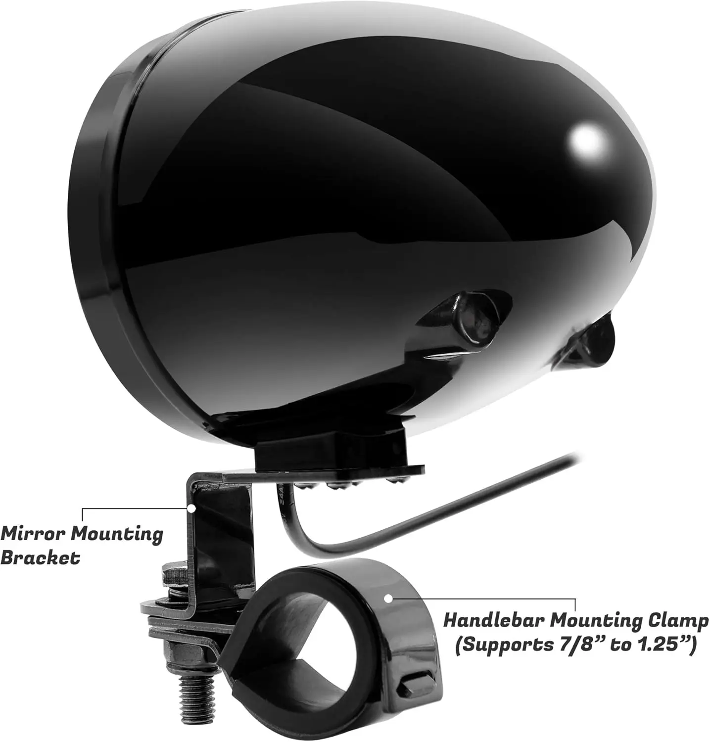 Altavoces de motocicleta Sistema de audio impermeable Bluetooth con radio FM, AUX, USB, Micro SD, control de volumen