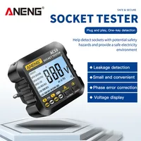 ANENG AC10 Socket Tester Plug Detector Zero Line Plug Polarity Phase Check Phase Detector US/EU Plug Digital Tester Multimeter