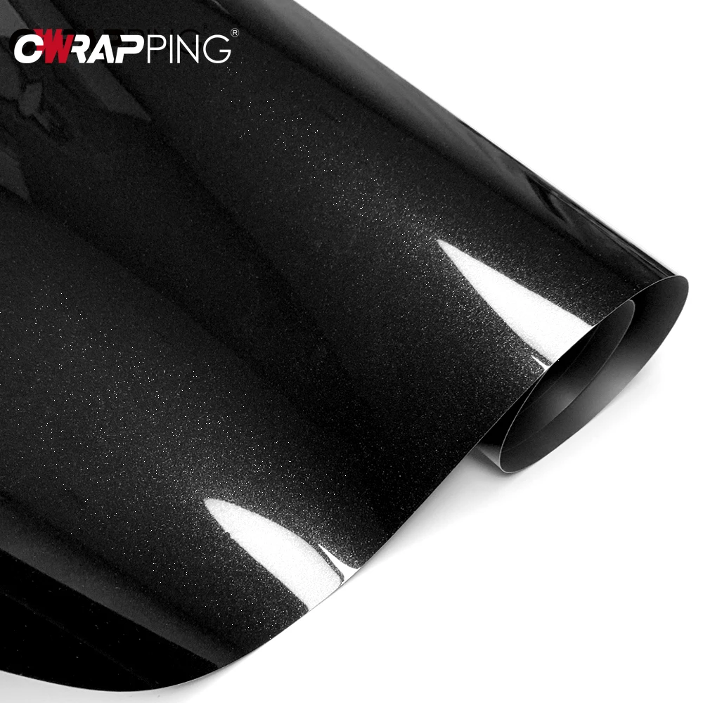 

PET Shiny Black Vinyl Wrap High Glossy Car Stickers Waterproof Film Cover Car Adhesive Vinyl Motorcycle Decor Car Accsesories
