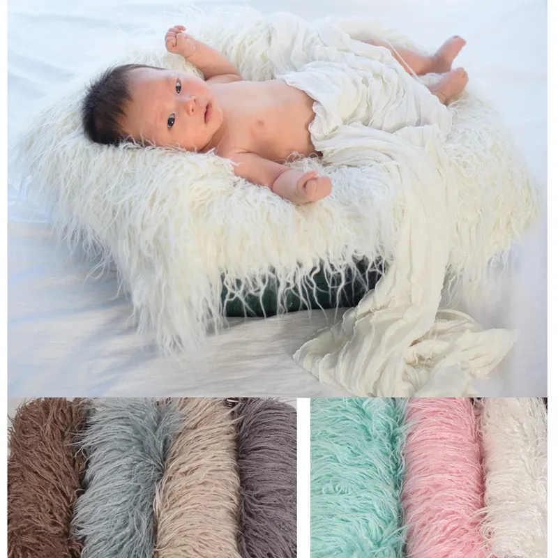 Baby Photography Blanket Mats Background Flokati Props for Newborns Photo Shoot Fotografia Fillers Accessories