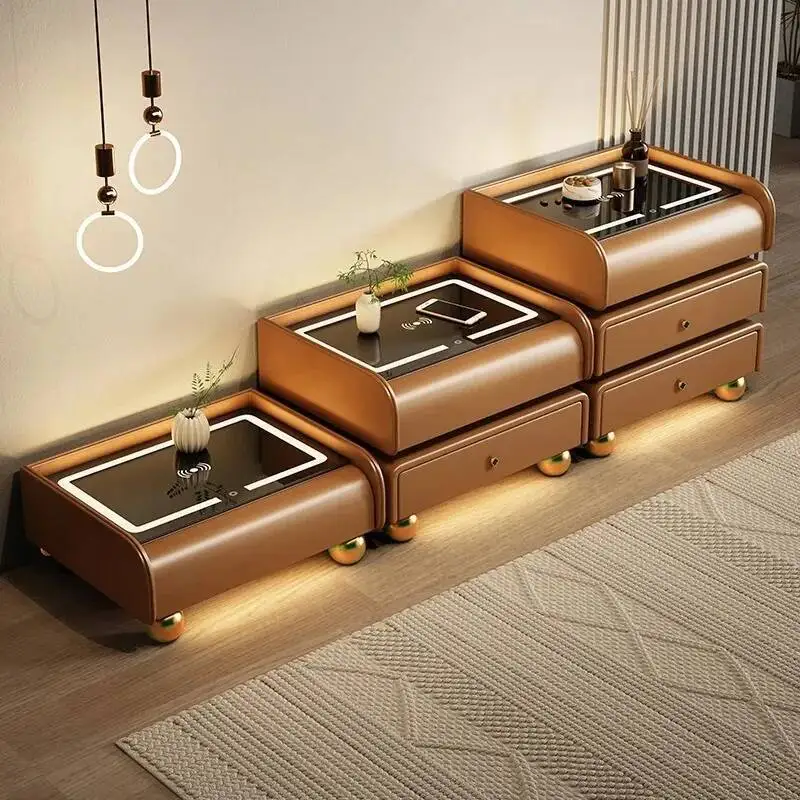 

Organiser Organizer Brown Nightstands Modern Wooden European Unique Nightstands Bedroom Storage Table De Chevet Home Furniture