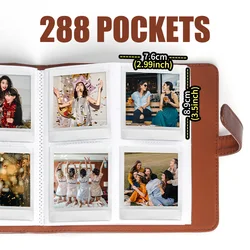 4 Inch 288 Pockets Photo Album for Fujifilm Instax Square SQ1/SQ6/SQ10/SQ20/SQ40 Camera Square Link Printer Storage Square Album