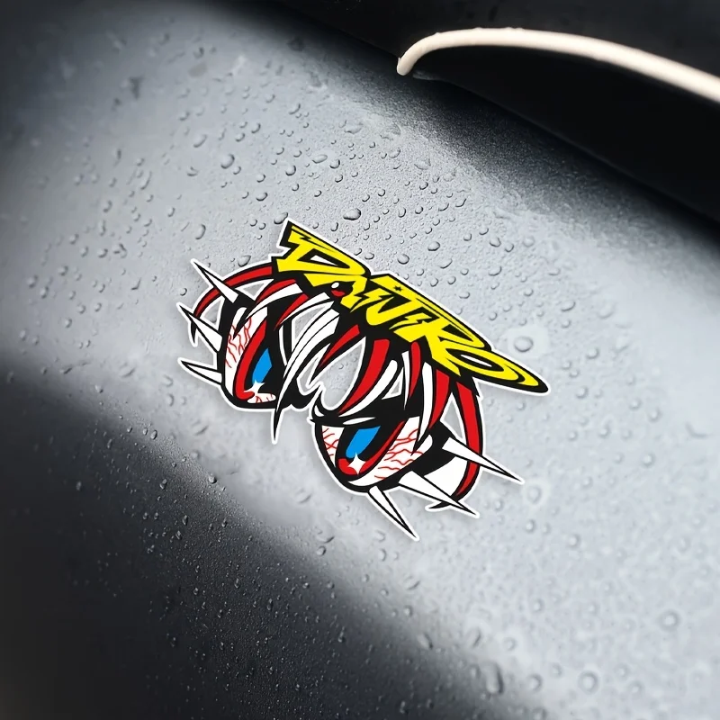 1 шт. "Уличная наклейка для автомобиля Dairo, наклейка с дизайном острых глаз, отличительный автомобильный аксессуар для любителей, смелый автомобильный декор"