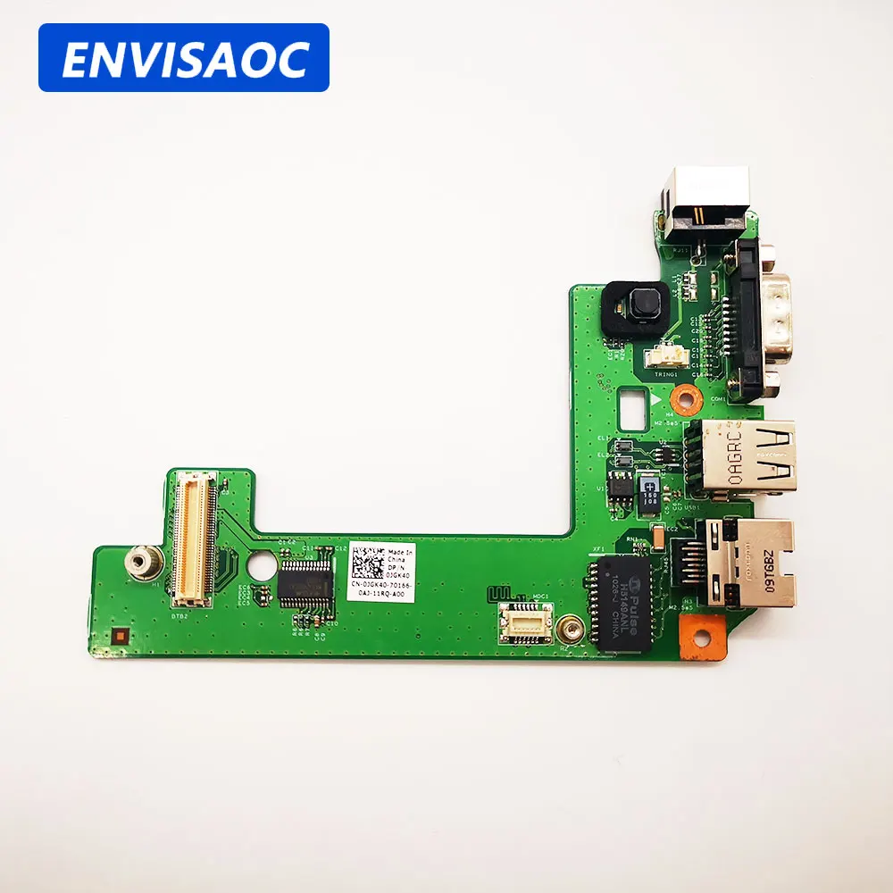 For Dell Latitude E5510 laptop VGA USB RJ45 Network card LAN Jack board 0JGK40