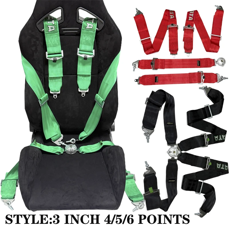 

3inch 4/5/6 points Racing Harness safety belt strap Adjustable Competition harnescar accessories interior car safety seat belt