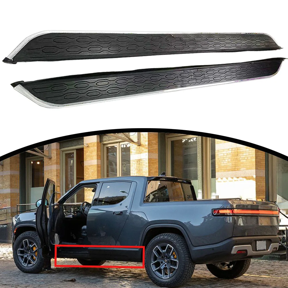 Marchepied Latéral NerfBar Défait avec Visiteur, Accessoires de Voiture, Pièces de Réglage existent, Convient pour Rivian R1T R1S 2021-2024, 2 Pièces