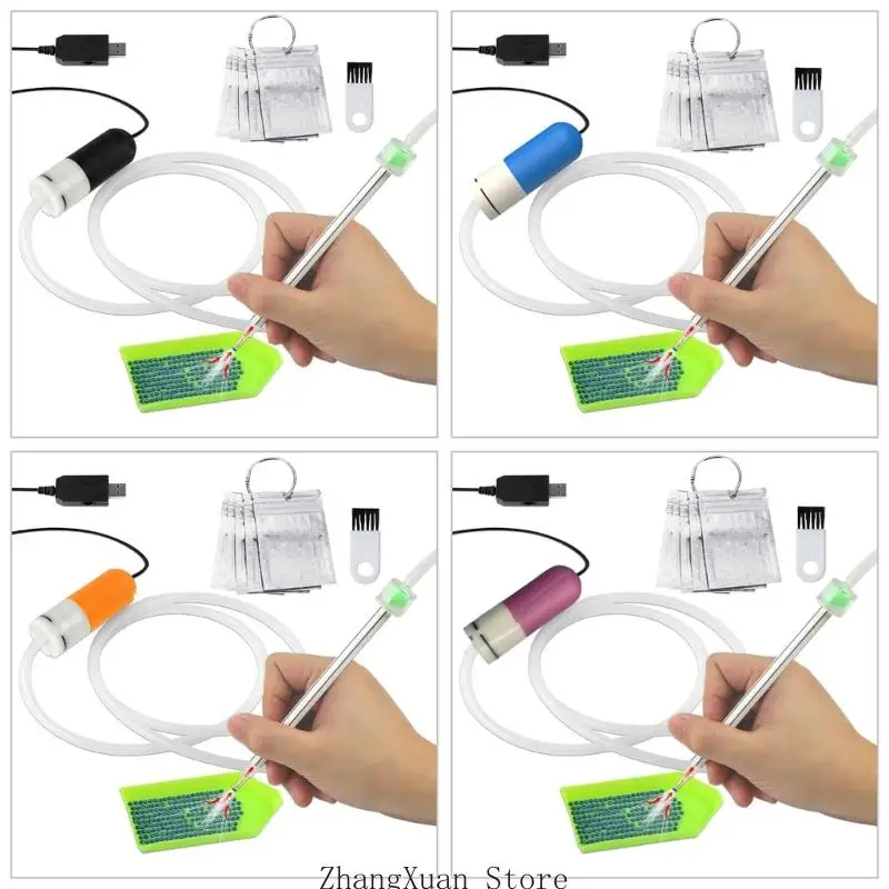 3XUF Convenient Gemstones Art Pen with Adjustable Vacuum Pumps For Presision Drilling