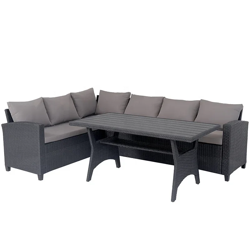high quality factory customized luxury garden furniture outdoor rattan sofa garden sets patio sets furniture KD mail order pack