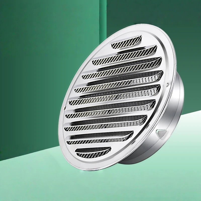 130-200mm Round Stainless Steel Air Vent Grille Insect Protection Home Exterior Wall Ducting Ventilation Tool Exhaust Hoods