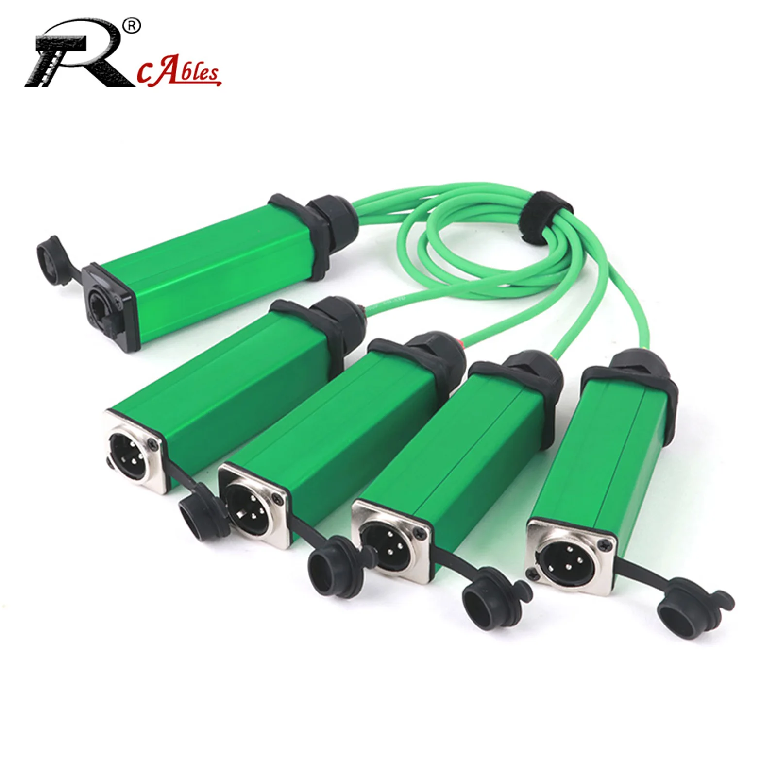 

1PC 4 CH 3-Pin XLR Male D-Type Panel Snake Multi Network Snake Receiver with Aluminum shell to CAT5 STP Ethercon Cable 0.5M-10M