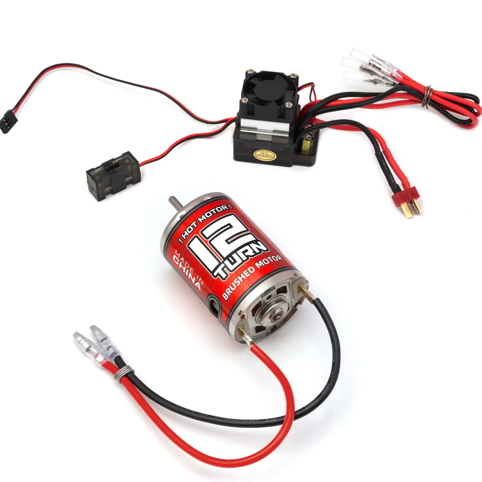 RC Waterproof 540 Brushed Motor ESC Combo 12T 16T 25T 40T 55T 75T for 1/10 RC Off-Road Crawler Buggy Truck RC Spare Parts image 3