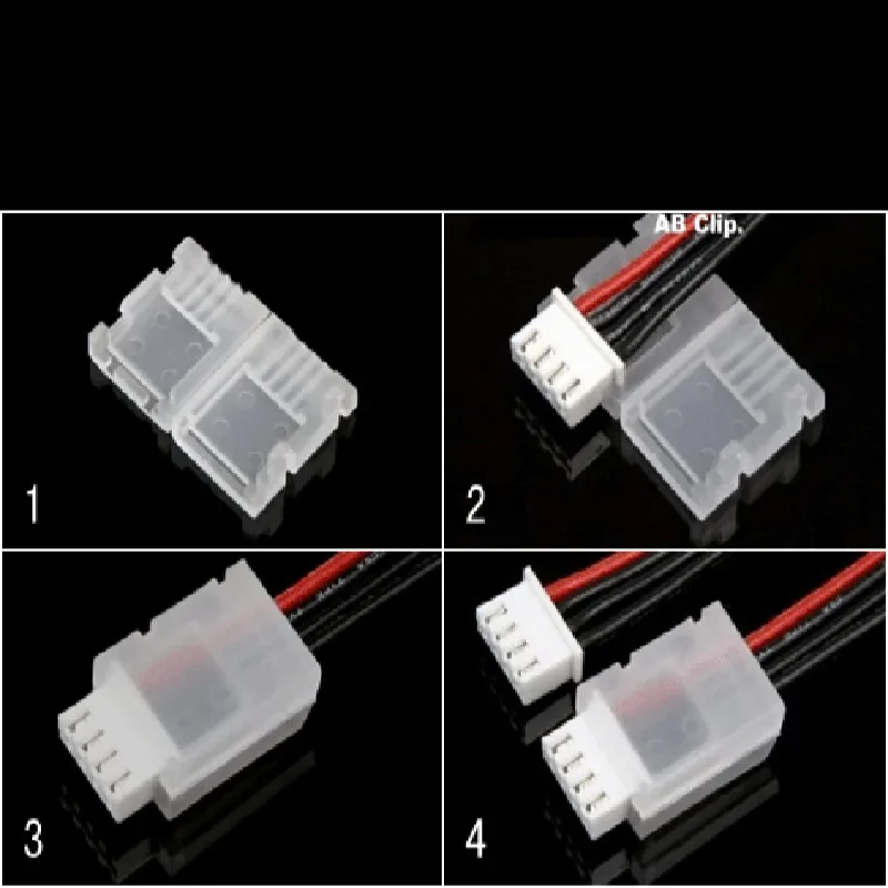 5PCS AB Buckle Clip 2S 3S 4S 5S 6S Head Protector For Lipo Battery JST-XH Balance Wire Protection Plug Connector DIY RC Parts
