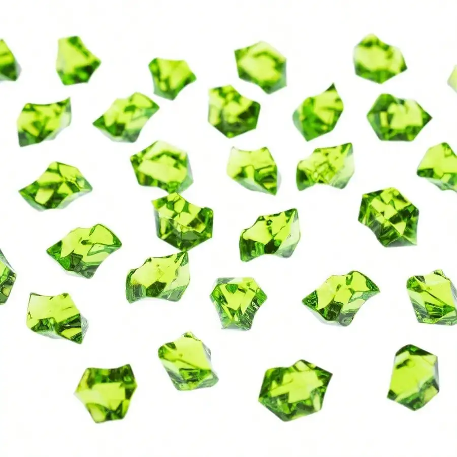 

120 Pack 1" Green Acrylic Crystals: for Vase Filler, Wedding, Event & Craft Decor