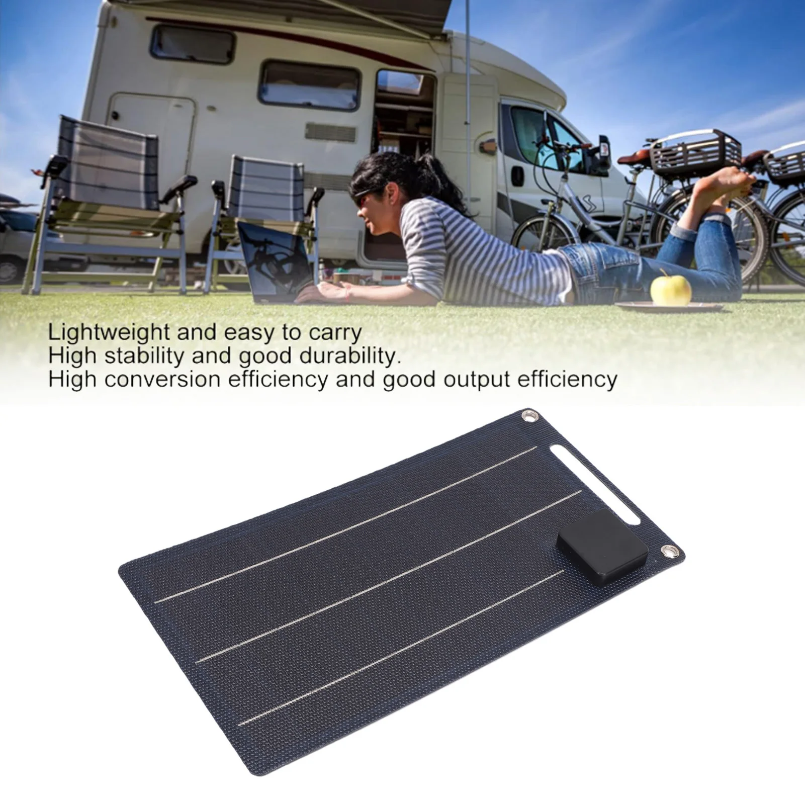 10W Solar Panel ETFE USB Type C Portable Solar  Backup Energy Solution Water Proof for Outdoor Camping Hiking Travel