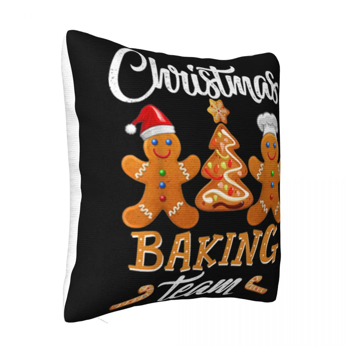 Top Christmas Baking Team Gingerbread Funny Christmas Gift Hipster Pop Rap Present Rock Pillow Case