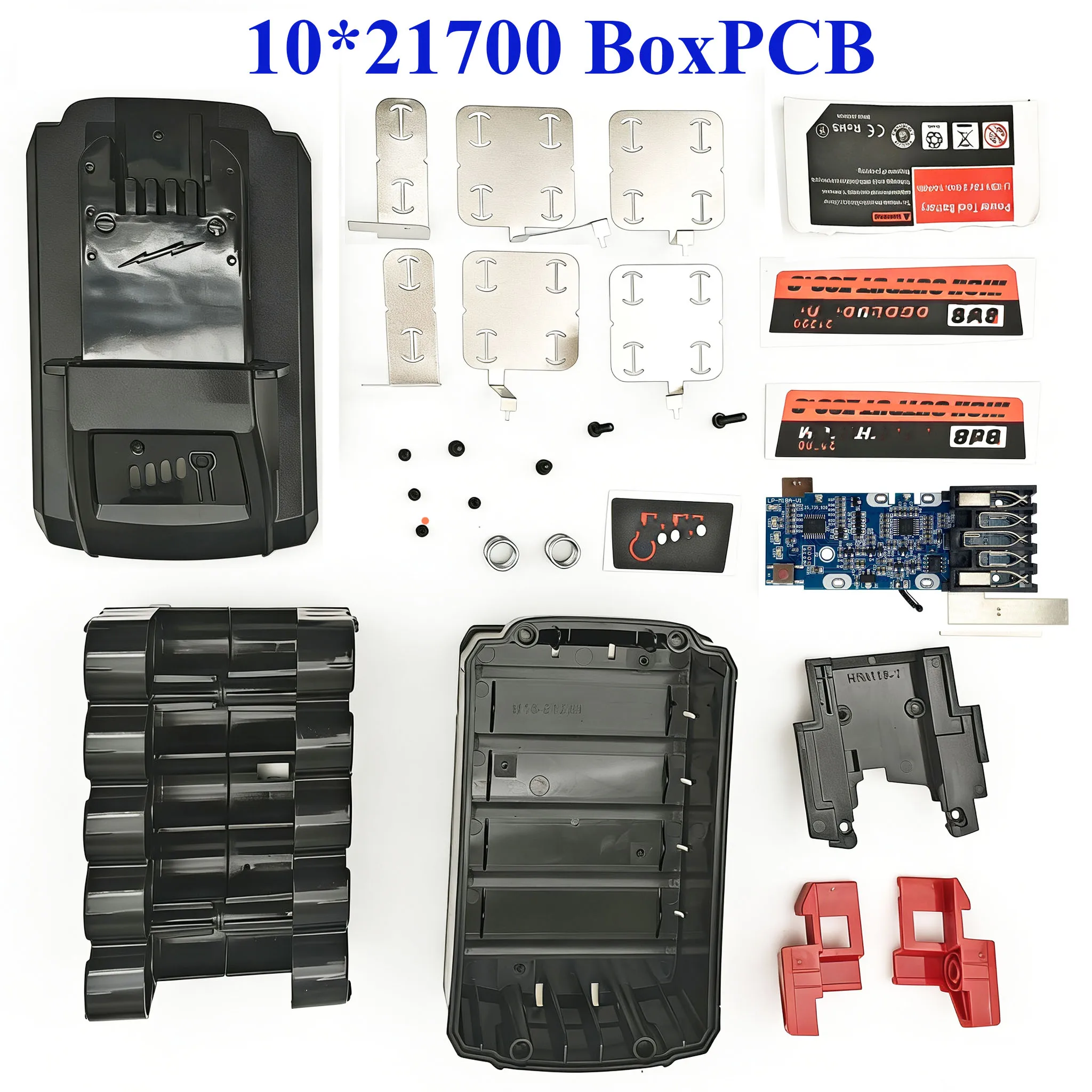 Für M18 Lithium-Batterie 10*21700 Gehäuse Box BMS PCB Ladeschutzschaltung für Milwaukee 18V Li-Ionen-Batteriegehäuse – Detail 4