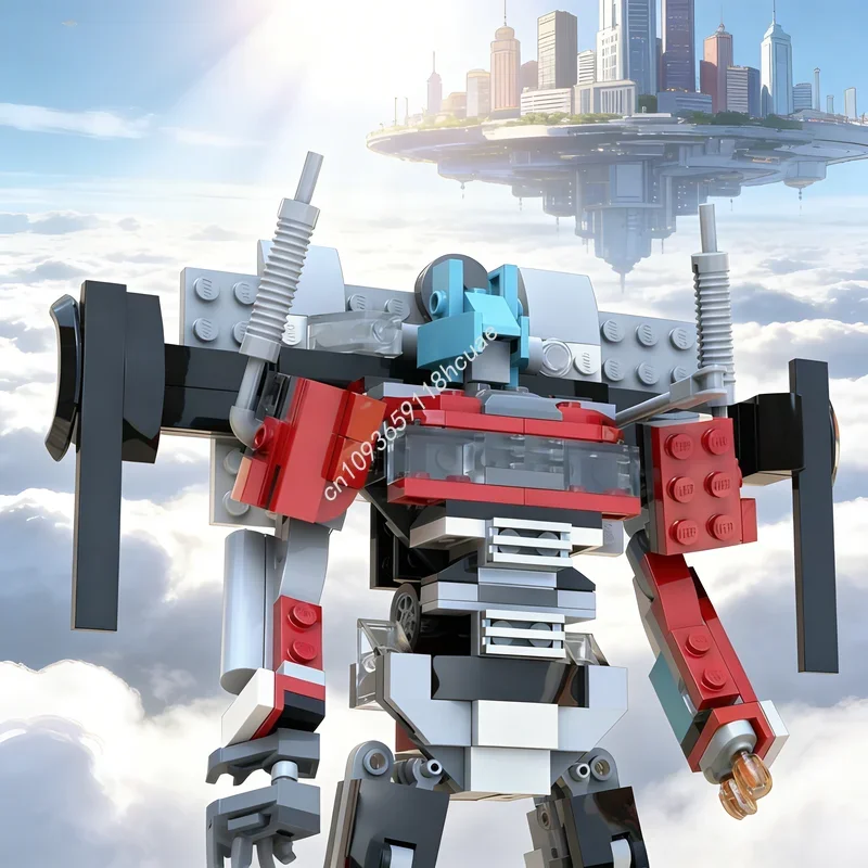 236 piezas MOC Transforma el Camión Pequeño Optimus Prime Creator 3 en 1, Modelo de Bloques de Construcción, Regalos de Navidad, Juguete Educativo
