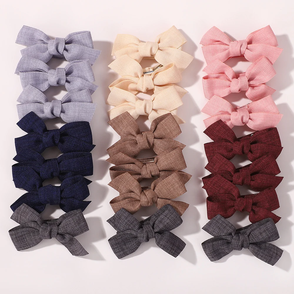 20 stücke Zufällige Farbe Band Bowknot Haarnadel Mädchen Süße Mode Haar Clips Hairgripe Barrettes Kawaii Kind Haar Zubehör