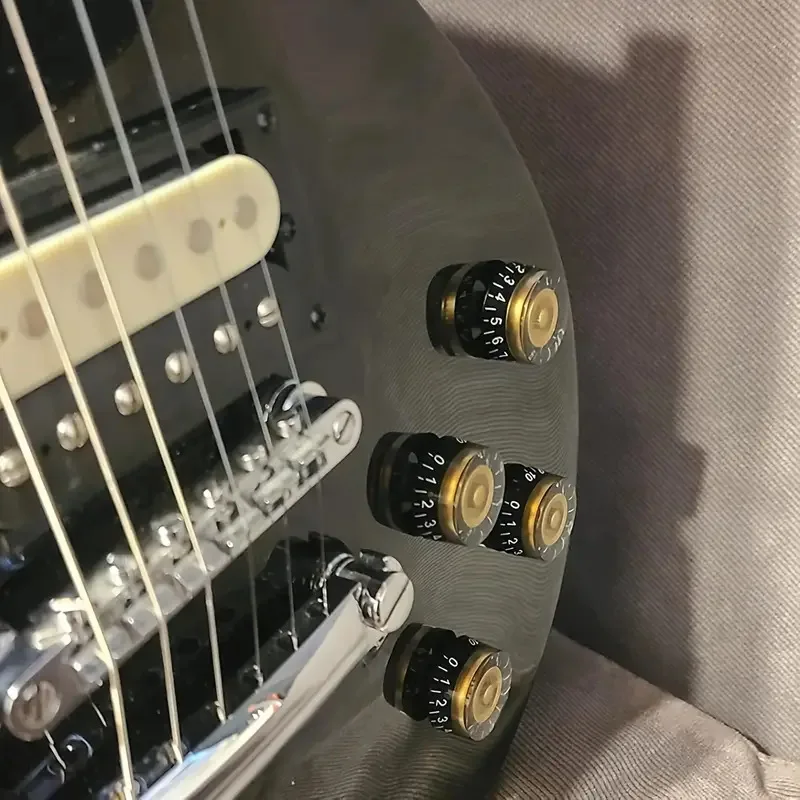 Electric Guitar Speed Knob Transparent Gold Paint Volume/Tone Knob, Potentiometer Knob Cap for Electric Bass Guitar Accessories