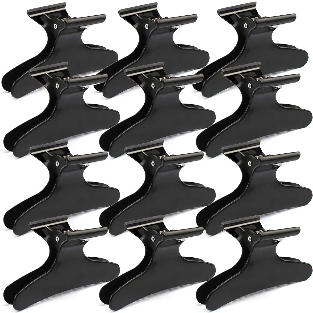 

Professional Butterfly Hair Clips for Styling, Cutting, and Coloring - Durable Non-Slip Grip, 12 Pack