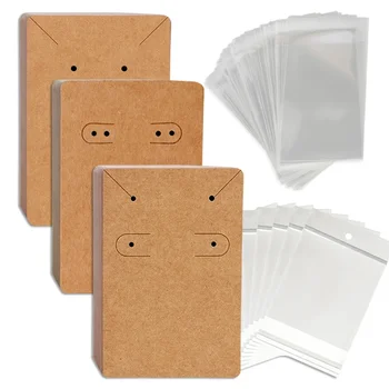 50 adet 6x9 cm Kendinden yapışkanlı Plastik Viyolonsel Çanta Küpe Ekran Kolye Anahtarlık Kartları DIY Yapımı Takı Ambalaj Karton