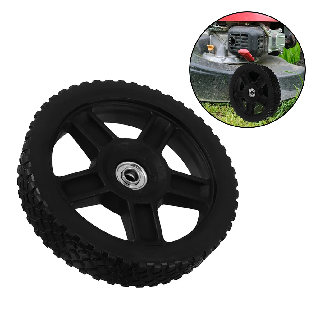 1 / 2 Pcs 8-Inch Plastic Lawn Trimmer Wheel Replacement For Hand Push for trimmers Black Outdoor Equipment Garden Tools