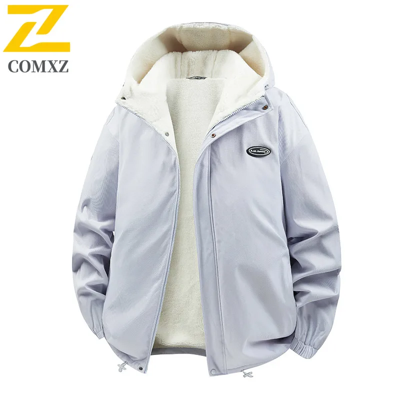 زوجين سترة قطن 2025 نمط جديد صوف الضأن سميكة الباردة برهان الدافئة معطف مقنع في الهواء الطلق ملابس شتوية غير رسمية معطف ريشة القطن #6