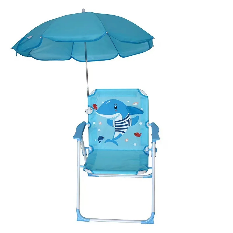 

Outdoor New Beach Chair Baby Photo Seat Stool Children with Umbrella Small Chair Cartoon Baby Board Ins Wind Seaside