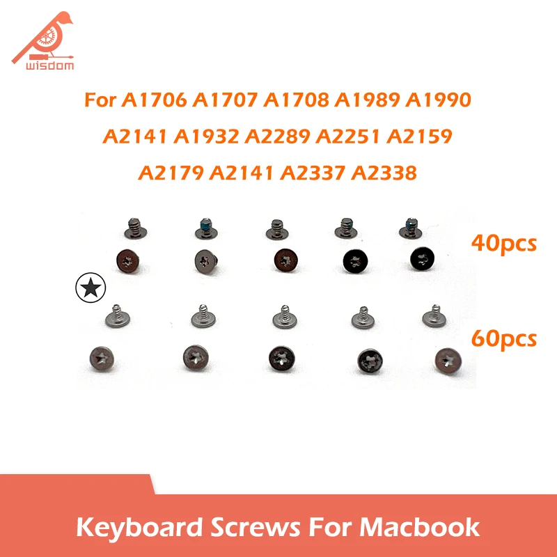 Laptop Keyboard Screw set Screws For Macbook Air Pro Retina A1465 A1466 A1278 A1502 A1398 A1706 A1989 A1990 A2141 A2179 A2338