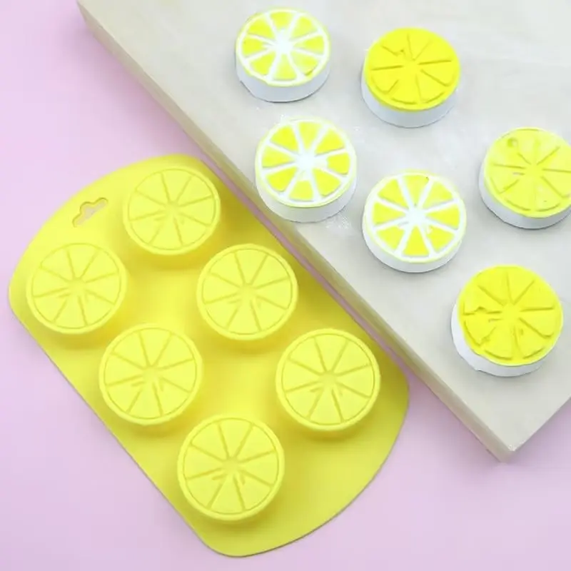 Fruit Shaped Silicone Molds, 3D Lemon Fondant Mold Chocolate Candy Biscuit Sugar Baking Mold for Cake Cupcake Dessert Candle 1PS