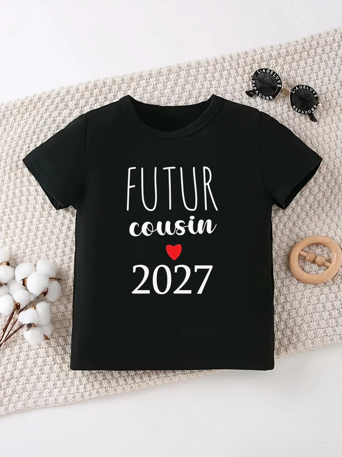 Футболка с надписью «Future Cousin 2027» для девочек/мальчиков, забавная детская одежда, футболка с объявлением о беременности