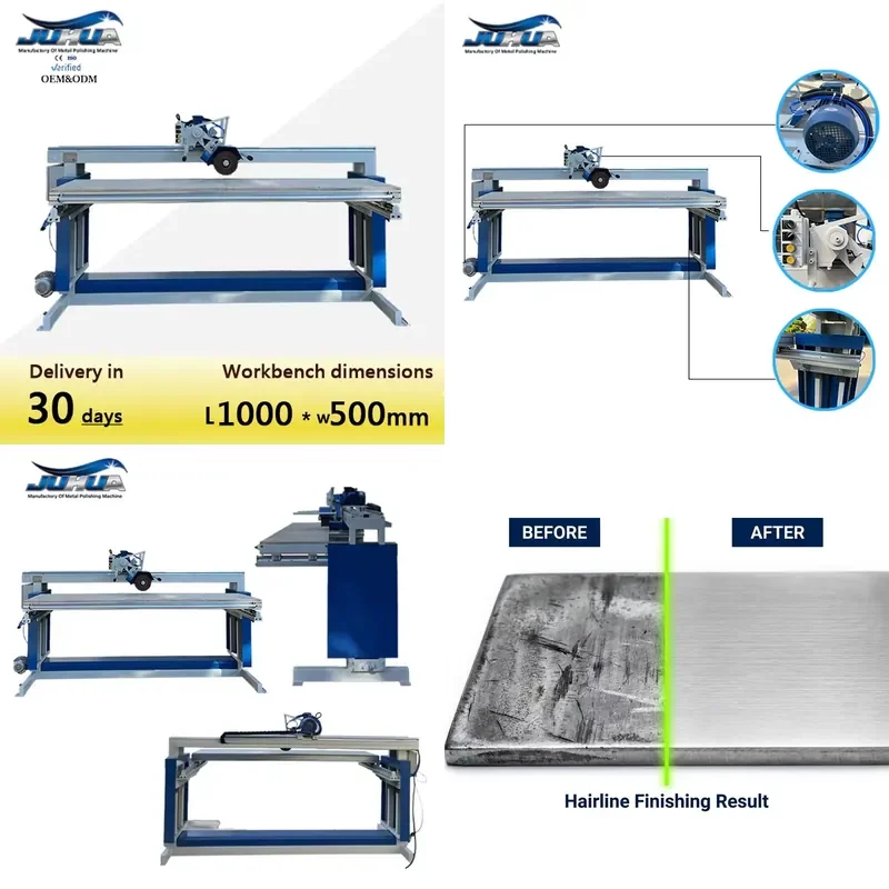 2026 Industrial Manual Metal Polishing Machine for Hardware Lock Plate Stainless Steel Sheet Hairline Finishing